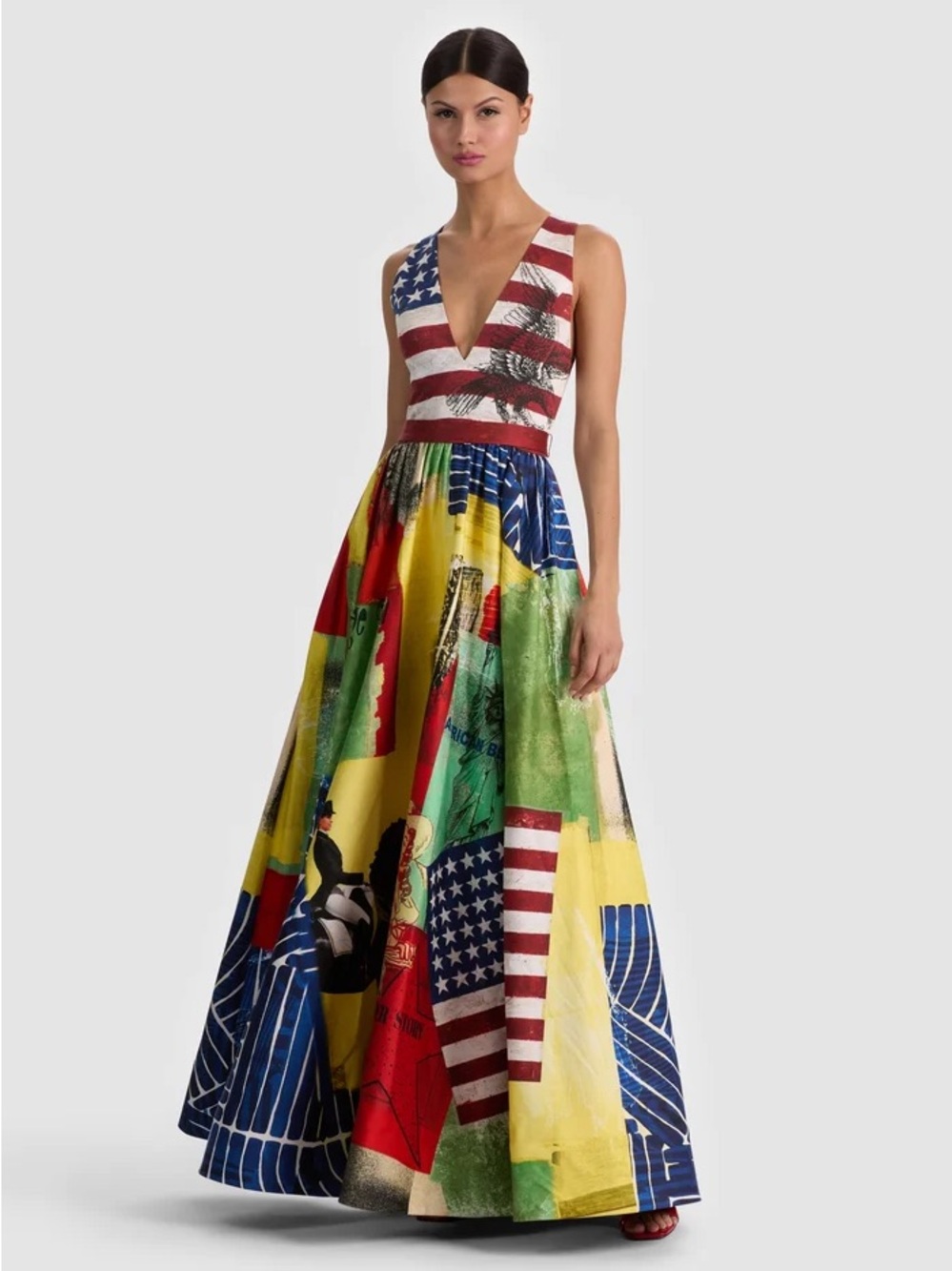 Alice and Olivia Darcie flare gown